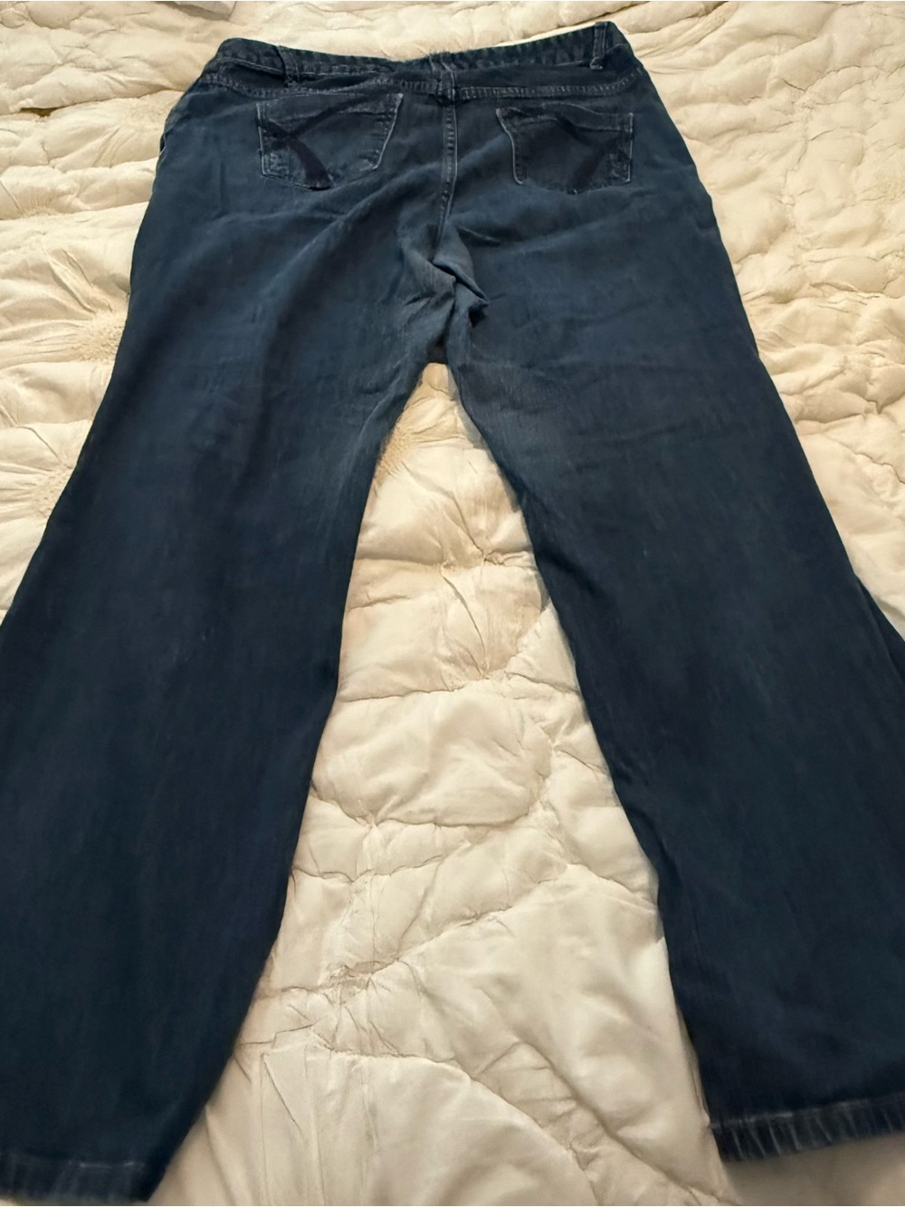 Lane Bryant Dark Blue Wide-Leg Jeans